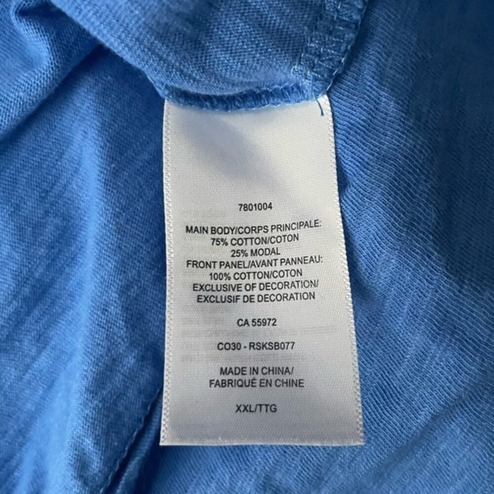 Rafaella XXL Tank Top Floral Sleeveless Shirts Blue Spring Summer Lightweight 2x - Picture 8 of 8